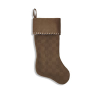 Faux Suede Checkerboard Christmas Stocking